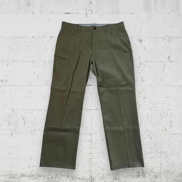 Orvis Tech Trek Pants 38x30 Olive Green Hiking Fishing Water Repellent Stretch - Picture 1 of 11